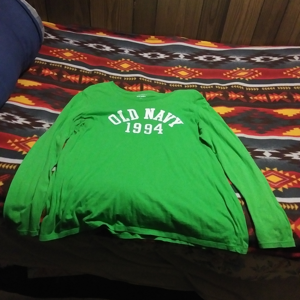 Lime green old navy old long sleeve shirt